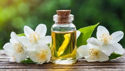 Obraz na płótnie Canvas essential aroma oil with jasmine