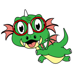 cute dragon animal cartoon