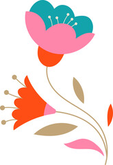 Flat flower illustration