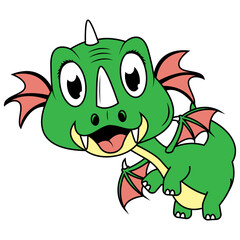 cute dragon animal cartoon