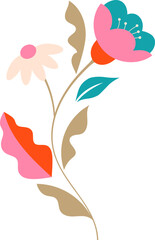 Obraz na płótnie Canvas Flat flower illustration