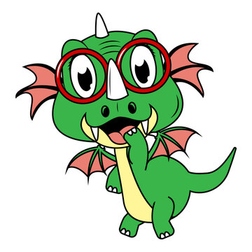 cute dragon animal cartoon