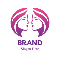 Beautiful Woman Logo, For industries related to style and beauty. Vector. Eps10