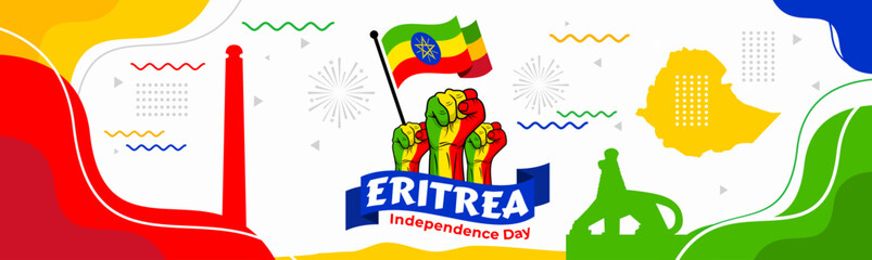 Ethiopia national or independence day banner for country celebration