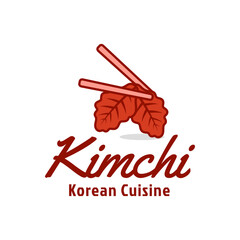 Kimchi Logo Korean Food Vector Template, for Organic Healthy Traditional Homemade Food Graphic Designs Inspiration