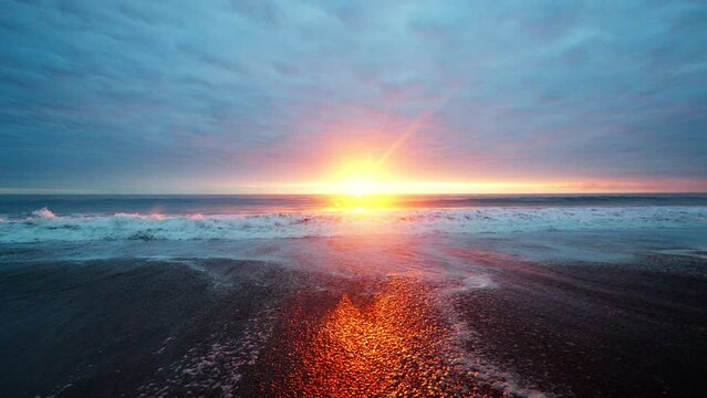 Sunset at playa Brava , Iquique, Chile
