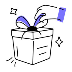 Birthday Celebration Doodle Icon