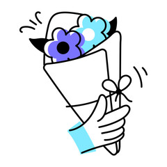 Birthday Celebration Doodle Icon