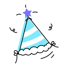 Birthday Celebration Doodle Icon