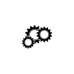 Gears icon isolated on transparent background