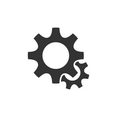 Gears icon isolated on transparent background