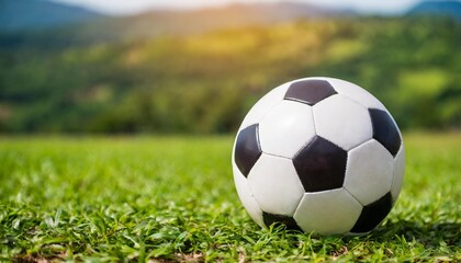 soccer ball on isolated with text space can use for advertising ads branding