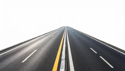 Fototapeta na wymiar two lanes road isolated