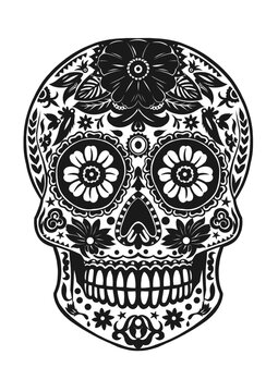 Celebrating Mexican Heritage: Vibrant Sugar Skull Artwork