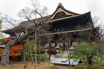 Nagano, Japan. The grounds of Zenko-ji, a Japanese Buddhist temple