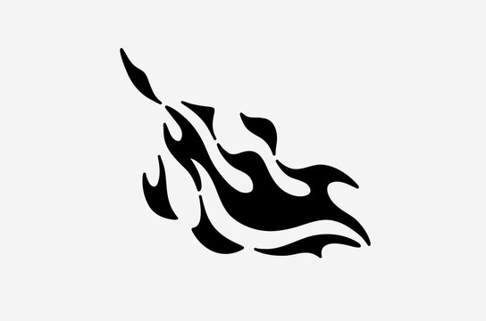 outline fire doodle vector image