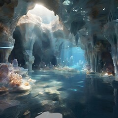 Underwater Caves Generative AI