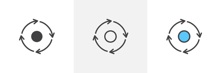 Life Cycle Isolated Line Icon Style Design. Simple Vector illustration