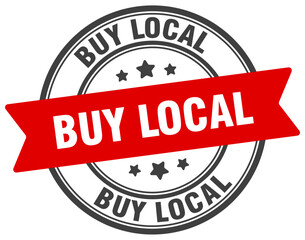 buy local stamp. buy local label on transparent background. round sign