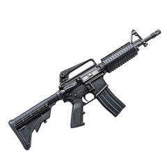 Assault rifle on isolated background