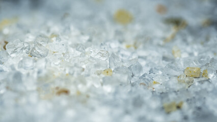 Salt crystals close up
