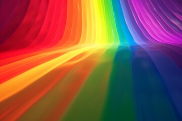 Colorful Rainbow bright Copy Spcae Design. Vivid reflection wallpaper ambiguous abstract background. Gradient motley unbroken lgbtq pride colored neon illustration ruby - obrazy, fototapety, plakaty