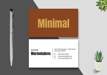 Minimal Business Card - obrazy, fototapety, plakaty