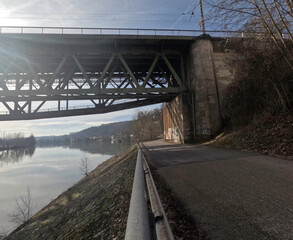 Railway bridge over the Danube near Regensburg