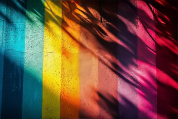 Colorful Rainbow allyship Copy Spcae Design. Vivid blush pink wallpaper inscribed circle abstract background. Gradient motley arcane lgbtq pride colored neon illustration luminous - obrazy, fototapety, plakaty