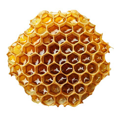 Honeycomb, transparent background, isolated image, generative AI