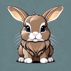 Fototapeta premium Captivating Expressions: The Charm of Diverse Gestures in Holland Lop Rabbits.(Generative AI)