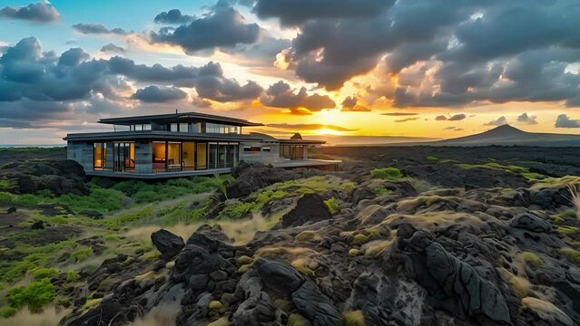 For those seeking a truly unique living experience this lava field home offers a completely selfsustaining lifestyle with geothermal energy and volcanic rock filters providing