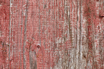 Deteriorating Red Used Wood Profile Background Texture - Vintage Aged Wooden Board Grunge Surface