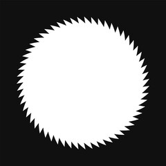 Fototapeta premium Saw Edge Circle Shape Border Frame