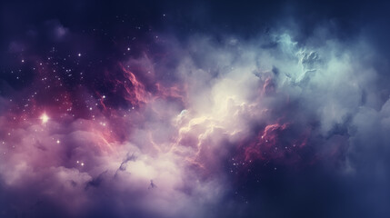 mystic galaxy sky with clouds