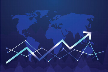vector business growth steps chart arrow concept
