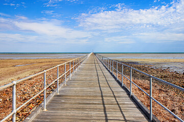 Port Germein jetty in South Australia, opened in 1881 and is 1532 metres long. Due to the very...