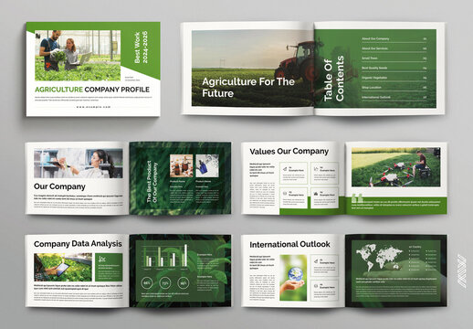 Agriculture Company Profile Template Landscape