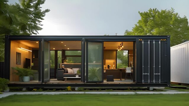 Experience the joy of minimalistic living with our compact yet efficient moving container home perfect for those on the go.