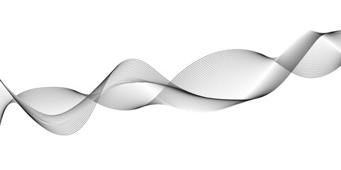 Abstract white background with gray wave. Modern grey wave on white background. Blending line background