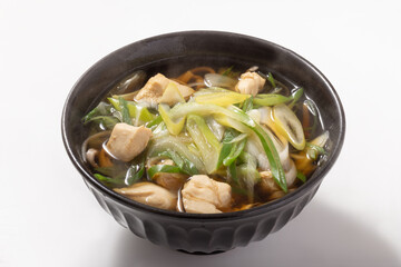 鶏ささみ　ねぎ蕎麦