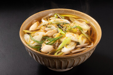 鶏ささみのねぎ蕎麦