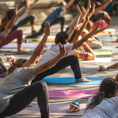 People yoga activity