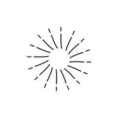 Obraz premium Hand Drawn Sunburst 