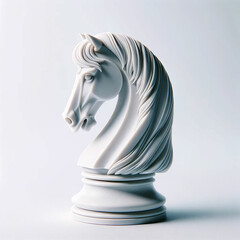 Chess horse. Isolated chess horse on white background
