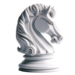 Chess horse. Isolated chess horse on white background