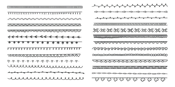 Dividers vector set isolated on white background.