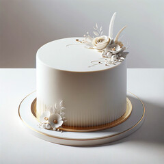 Wedding cake. Isolated cake on white background
