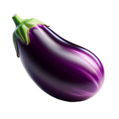 Isolated eggplant. Eggplant on a white background. 