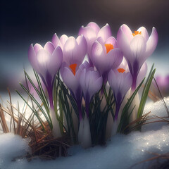 Snowdrops. 2 Spring wildflowers.